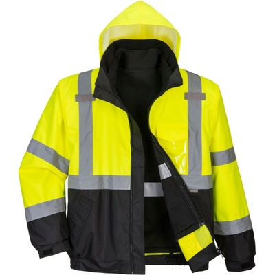Portwest S365 Hi Vis Premium reflexná bunda 3v1 žltá/čierna