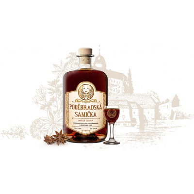 Poděbradská samička 35% 0,7 l (holá láhev)