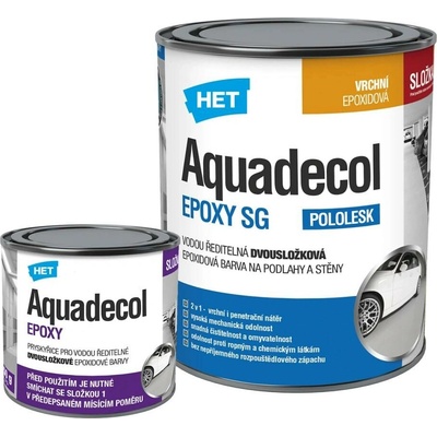 Het Aquadecol Epoxy SG - bílý 0,9 kg (750 g Složky 1 + 150 g Složky 2)