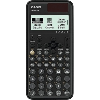 Casio Калкулатор Casio FX-991 CW, 4 разряден дисплей, научен, 540+ функции, векторни изчисления, матрици 4x4, интеграли и диференциали, черен (FX-991 CW)