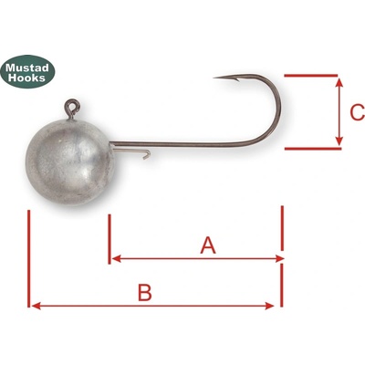ZEBCO Jigová hlava bez obsahu olova vel.8 60g