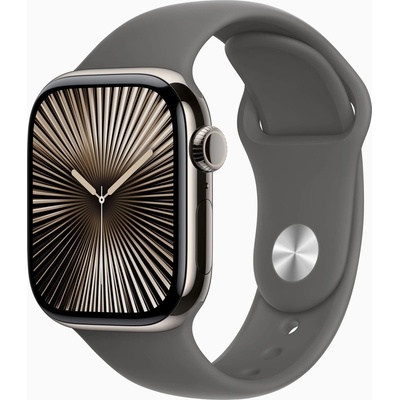 Apple Watch Series 10 46 mm Cellular prírodný titán so skalne sivým športovým remienkom S/M MWY93QC/A