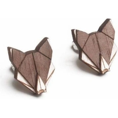 BeWooden dámské dřevěné náušnice Wolf EW3