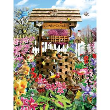 Image 1 of SunsOut - Puzzle Birds at the Wishing Well - 1 000 piese
