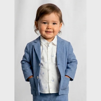 Mayoral Сако лен suiting Небесносин цвят за бебе момче Mayoral