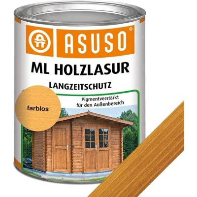 Lazura rozpouštědlová olejová pigmentová ASUSO ML Holzlasur kaštan 750 ml