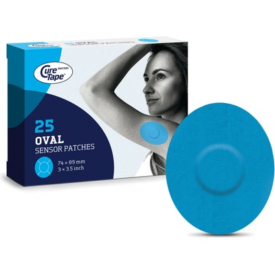 CureTape® Sensor Patches Classic ochranné náplasti farba Blue 25 ks