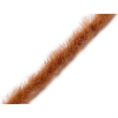 Oděvní / dekorační kožešinový proužek plochý, řezaný šíře 1,5 cm Varianta: 6 béžová, Balení: 1 m 57755/147170/265956