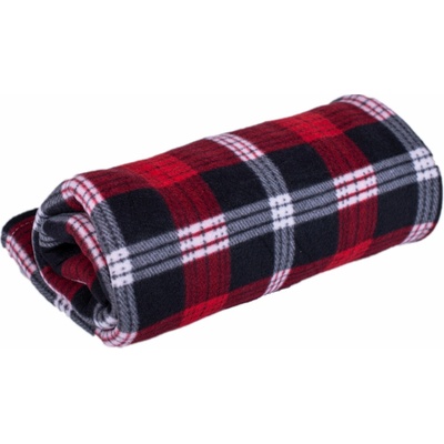 TiaHome Deka Fleece červená karo 150x200cm