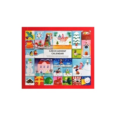 Czech Advent Calendar. 24 miniature books of Christmas stories, poems and carols and one extra book of Czech carols with music included - Ivana Pecháčková – Zboží Dáma