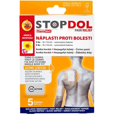 Pharmadoct StopDol hrejivé náplasti proti bolesti 5 ks (9×14 cm)