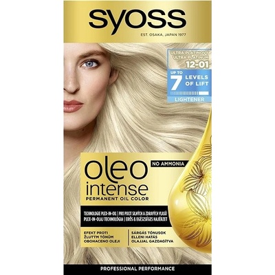 Syoss Oleo Intense Permanentná olejová farba vlasy 12-01 Ultra Platinum 50 ml