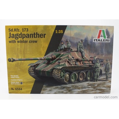 Italeri Talianeri Tank Sd.kfz. 173 Jagdpanther so zimnou posádkou Vojenský 1945 / 1:35