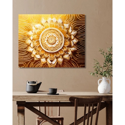 ZUTY Obrazy na stěnu - Zlatá mandala Rozměr: 80x100 cm, Rámování: vypnuté plátno na rám