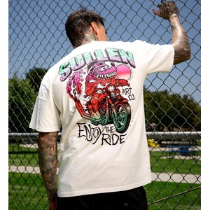 SULLEN мъжка тениска sullen - premium - enjoy the ride - бяла - scm7386_aw