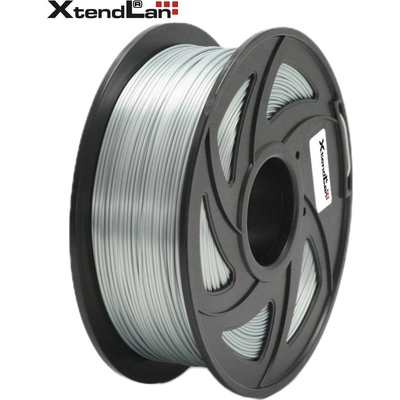 XtendLAN PLA 1,75mm, 1kg, lesklý strieborný