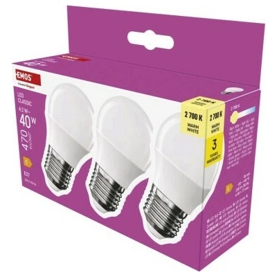 Emos LED žárovka Classic Mini Globe E27 4,2 W 40 W 4