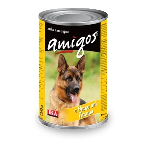Amigos Poultry Adult Dog - Консерва за израснали кучета с птици 1240 гр