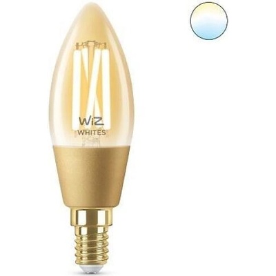 WiZ LED žárovka filament amber E14 C35 4,9W 370lm 2000-5000K IP20, stmívatelná