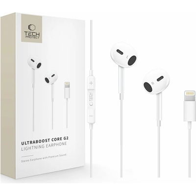TECH-PROTECT ULTRABOOST LIGHTNING EARPHONE CORE G2 WHITE