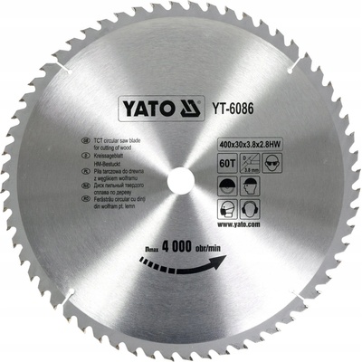 Yato vidiový kotouč na dřevo 400x60T x 30 YT-6086