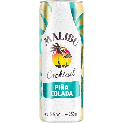 Malibu Coctail Pina Colada 5% 0,25 l (plech) – Zboží Dáma