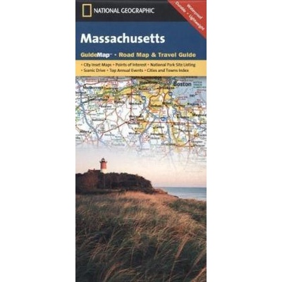 Massachusetts USA cestovní mapa GPS komp. NGS