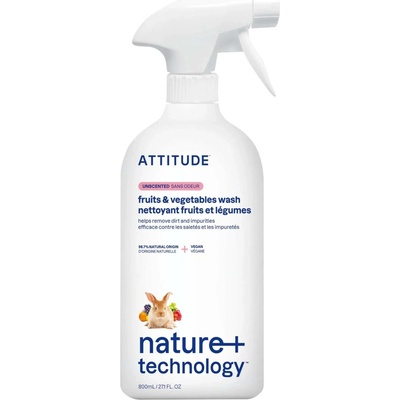 Attitude Čistič na ovoce a zeleninu bez vůně s rozprašovačem 800 ml