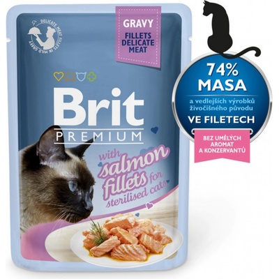 Brit Premium Cat Sterilised Salmon 85 g – Zbozi.Blesk.cz
