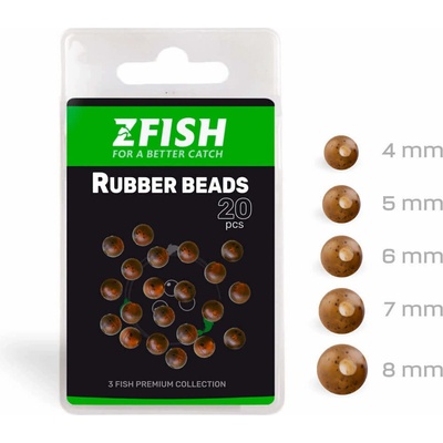 ZFISH GUMOVÉ KORÁLKY RUBBER BEADS vel.4 20ks – Zboží Dáma