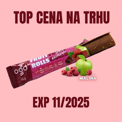OGO Ovocná rolka jablko-malina 15g – Zboží Dáma