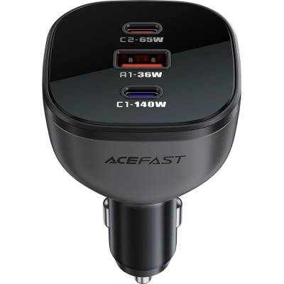 ACEFAST Зарядно за кола B14 - Acefast, 2x USB-C, USB, 165W, бързо зареждане, интелигентен контрол на температурата - черно