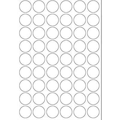 CDRmarket Самозалепващи етикети 30 mm, 54 етикети A4, 100 листа, кръгли (R0ECO.3030kA)