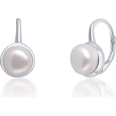 JwL Luxury Pearls stříbrné s pravými bílými perlami JL0675