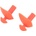 Speedo Детски тапи за уши Speedo Kid's Ergo Earplug Junior Ear protectors - Dragonfire Orange - размер One Size (581-0139-0111)