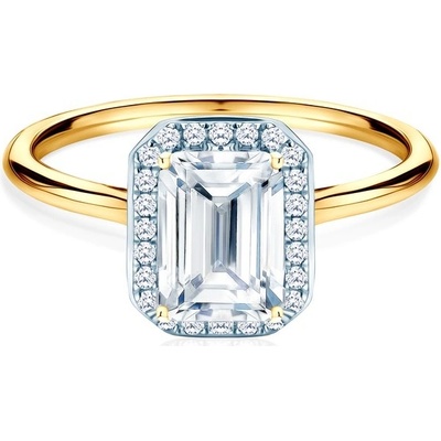 Savicki Zásnubní prsten dvoubarevné zlato bílý topaz SAVR62904