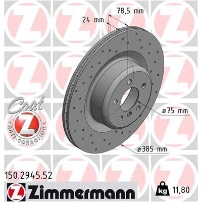 Brzdový kotúč ZIMMERMANN 150.2945.52