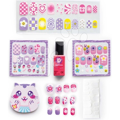 Smoby Sada na manikúru s nalepovacími nechtami Glam Nail Set Smoby s lakom a pilníkom 6 doplnkov od 6 rokov