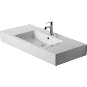Duravit Vero - Умивалник 105х49 см, с преливник, с отвор за кранче, бял 0329100000 (0329100000)