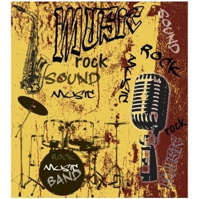 DIMEX ART Флизелинов фототапет жълта музика 225 x 250 см