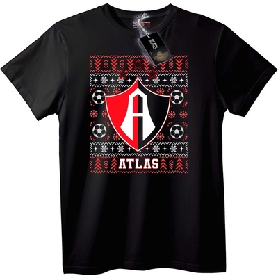 NOONEBRAND Тениска на Atlas Sports за Коледа - S, Black
