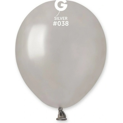 Svet balonku Balónik metalický strieborný 13 cm