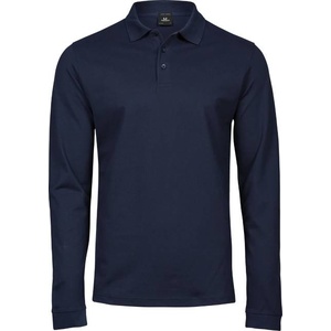 TEE JAYS tj1406 / Мъжка еластична поло тениска с дълъг ръкав - тъмносиня xxxl (18140600313)