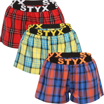 Styx 3PACK dámske trenky športová guma viacfarebné (3T10236)