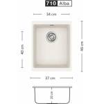 Eurolux COVER 370 U Композитна мивка за вграждане под плот (COVER 370 U) Мивка за вграждане