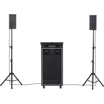 Stage systém pro DJ AKAI DJ POWER PRO BT AUX In USB reproduktory 1"+6 5"+15" 5"x2 MP3 WMA LCD displej LED světelné efekty 650 W RMS