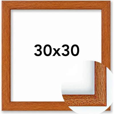 Fotorámeček Samba Rozměr: 30 x 30 cm, Barva: RG Světle hnědá, Typ zasklení: Plexi