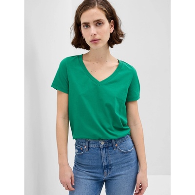 GAP Bavlněné tričko Vintage Zelená