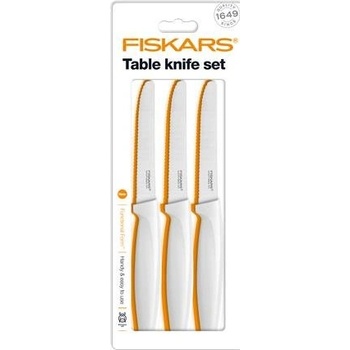 FISKARS Set jedálenských nožov 3 ks biele