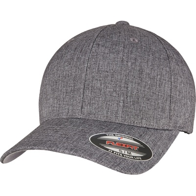 Urban Classics Шапка с козирка FLEXFIT HEATHERLIGHT CAP melange dark grey S/MUB-6350-02713 - Черен, размер L/XL